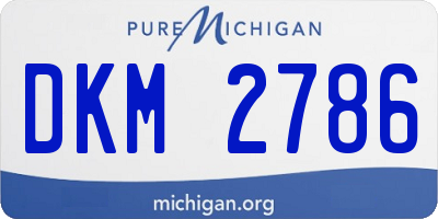 MI license plate DKM2786