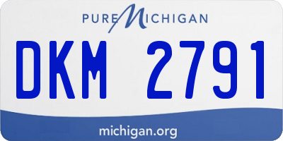 MI license plate DKM2791