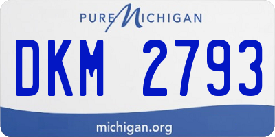 MI license plate DKM2793