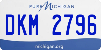 MI license plate DKM2796