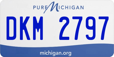 MI license plate DKM2797