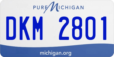 MI license plate DKM2801