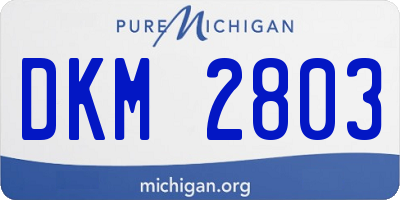 MI license plate DKM2803