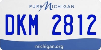 MI license plate DKM2812