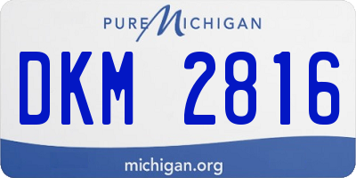 MI license plate DKM2816