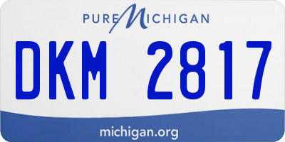 MI license plate DKM2817
