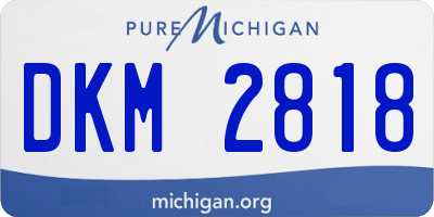 MI license plate DKM2818