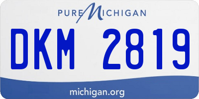 MI license plate DKM2819