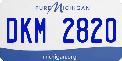 MI license plate DKM2820