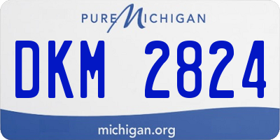 MI license plate DKM2824