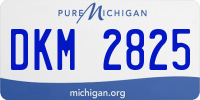MI license plate DKM2825