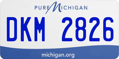 MI license plate DKM2826