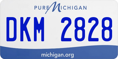 MI license plate DKM2828