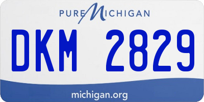 MI license plate DKM2829