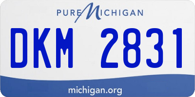 MI license plate DKM2831