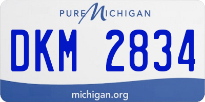 MI license plate DKM2834