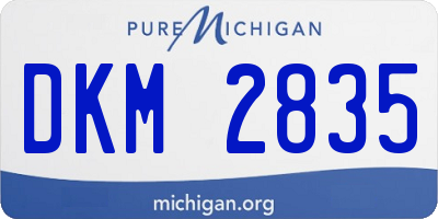 MI license plate DKM2835