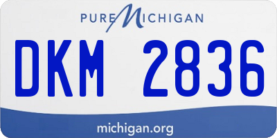 MI license plate DKM2836