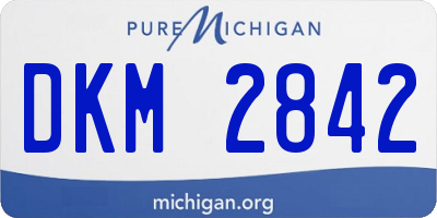 MI license plate DKM2842