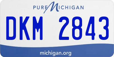 MI license plate DKM2843
