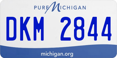 MI license plate DKM2844
