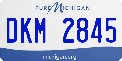 MI license plate DKM2845