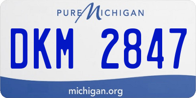 MI license plate DKM2847