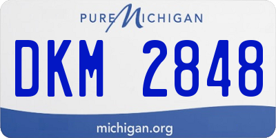 MI license plate DKM2848