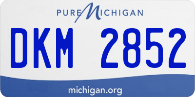 MI license plate DKM2852