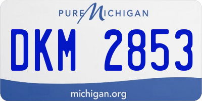 MI license plate DKM2853