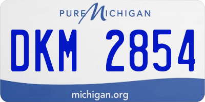 MI license plate DKM2854