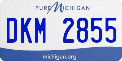 MI license plate DKM2855