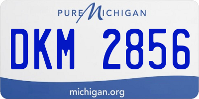 MI license plate DKM2856