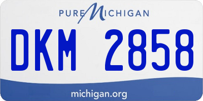 MI license plate DKM2858
