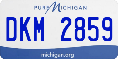 MI license plate DKM2859