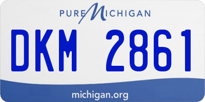 MI license plate DKM2861