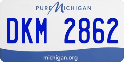 MI license plate DKM2862