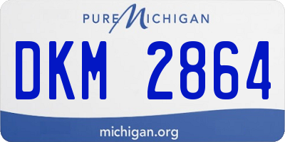 MI license plate DKM2864