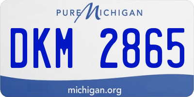 MI license plate DKM2865