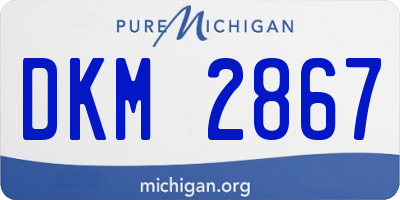 MI license plate DKM2867