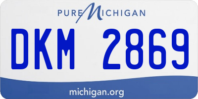MI license plate DKM2869