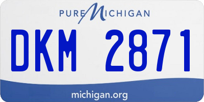 MI license plate DKM2871