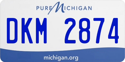 MI license plate DKM2874
