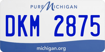 MI license plate DKM2875