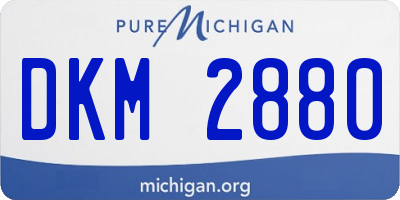 MI license plate DKM2880