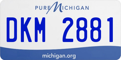 MI license plate DKM2881