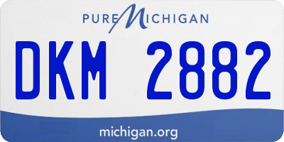 MI license plate DKM2882