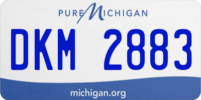 MI license plate DKM2883