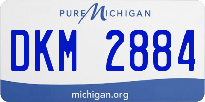 MI license plate DKM2884