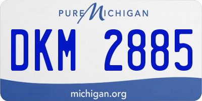 MI license plate DKM2885